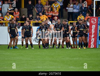 Castleford, Großbritannien. Juli 2021. Castleford während des Betfred Super League-Spiels zwischen Castleford Tigers V Salford Red Devils am 11. Juli 2021 beim „Mend A Hose Jungle“ in Castleford, West Yorkshire. Kredit: Craig Cresswell/Alamy Live Nachrichten Stockfoto