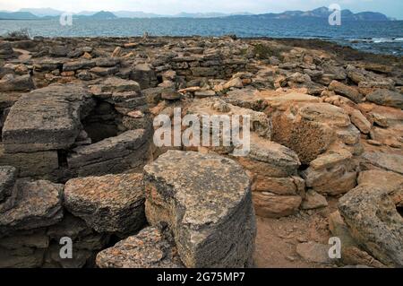 Necrópolis de Son Real, Mallorca, Balearen Stockfoto