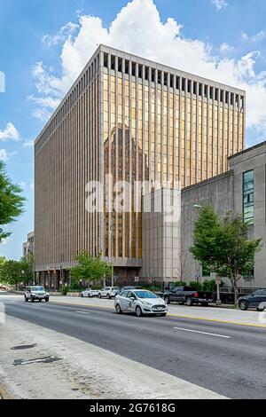 Polizeihauptquartier der Stadt Baltimore, aka Bishop L. Robinson, Sr. Police Administration Building, 601 East Fayette Street. Stockfoto