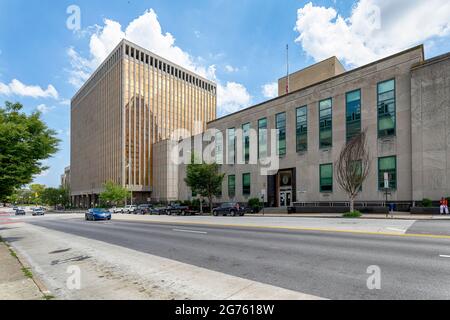 Polizeihauptquartier der Stadt Baltimore, aka Bishop L. Robinson, Sr. Police Administration Building, 601 East Fayette Street. Stockfoto