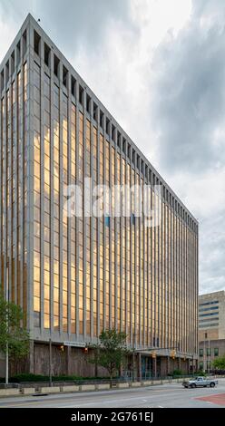 Polizeihauptquartier der Stadt Baltimore, aka Bishop L. Robinson, Sr. Police Administration Building, 601 East Fayette Street. Stockfoto