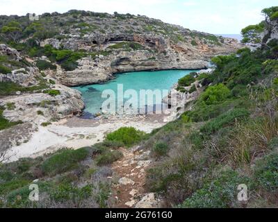 Cala Màrmols, Mallorca, Balearen Stockfoto