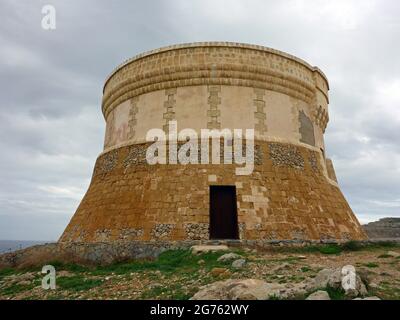 Torre de Cala Fornells, Menorca, Balearen Stockfoto