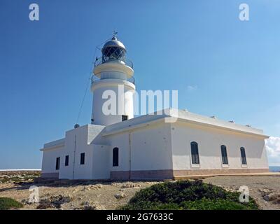 Faro de Sa Cavalleria, Menorca, Balearen Stockfoto