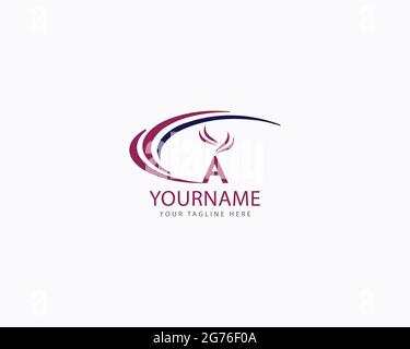 Anfangsbuchstabe ein Logo Design voller Vektor und einfach zu bearbeiten und anzupassen, kompatibel mit fast Illustrator-Version Stock Vektor