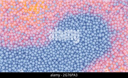 Kreative 3D-Illustration, die einen Fluss von Partikeln imitiert Stockfoto