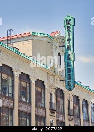 Das Keith-Albee Theater ist ein Zentrum für darstellende Kunst an der Fourth Avenue im Stadtzentrum von Huntington, West Virginia Stockfoto