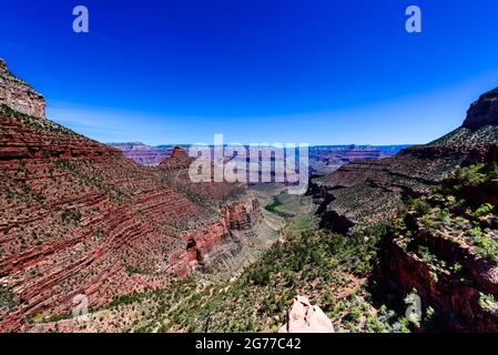 Bright Angel Trail im Grand Canyon Stockfoto