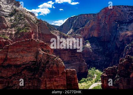 Canyon Walls des Zion National Park Stockfoto