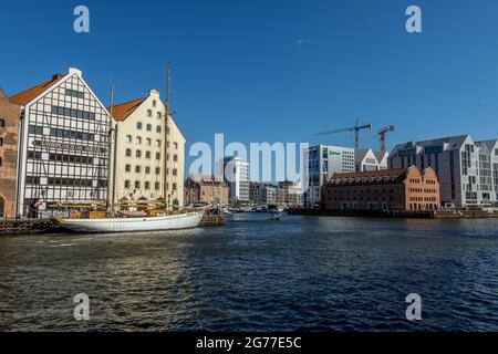 DANZIG, POLEN – 13. Juni 2021: Danzig, Polen – 13 2021. Juni „das nationale Meeresmuseum in Danzig“ Stockfoto