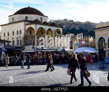 Tsisdarakis Moschee in Monastiraki, Athen, Griechenland. Stockfoto