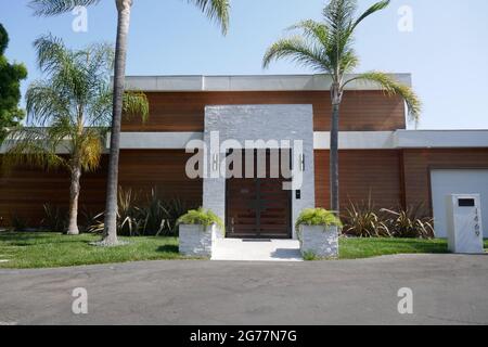 Los Angeles, Kalifornien, USA 11. Juli 2021 EINE allgemeine Sicht auf die Atmosphäre des Hauses/Hauses von Sänger Johnny Mathis in 1469 Stebbins PL in Hollywood Hills am 11. Juli 2021 in Los Angeles, Kalifornien, USA. Foto von Barry King/Alamy Stockfoto Stockfoto