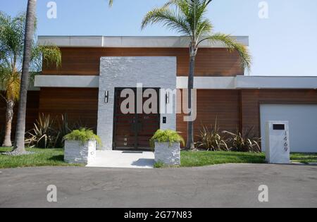 Los Angeles, Kalifornien, USA 11. Juli 2021 EINE allgemeine Sicht auf die Atmosphäre des Hauses/Hauses von Sänger Johnny Mathis in 1469 Stebbins PL in Hollywood Hills am 11. Juli 2021 in Los Angeles, Kalifornien, USA. Foto von Barry King/Alamy Stockfoto Stockfoto