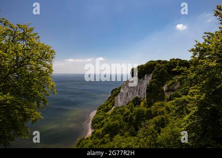 Kreidefelsen auf der Insel Rügen in Deutschland. Stockfoto