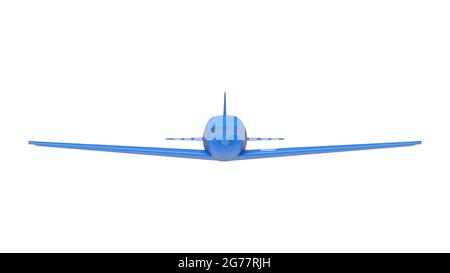 3D-Rendering eines kleinen Flugzeug umreißen Computermodell isoliert auf weißem Hintergrund . Stockfoto