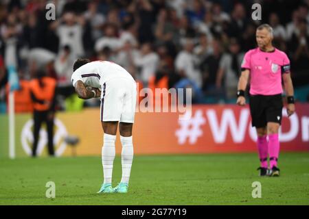 Wembley, London, Großbritannien. 11. Juli 2021. Während des UEFA 'European Championship 2020 Finals Matches zwischen Italien 4-3 England im Wembley Stadium am 11. Juli 2021 in London, England. Quelle: Maurizio Borsari/AFLO/Alamy Live News Stockfoto