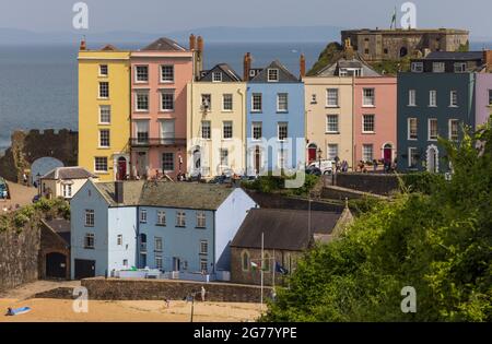 Tenby Hafen, Pembrokeshire, Wales Stockfoto