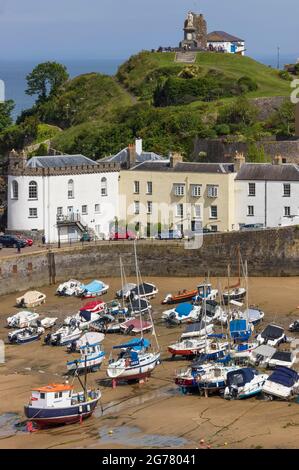 Tenby Hafen, Pembrokeshire, Wales, UK Stockfoto