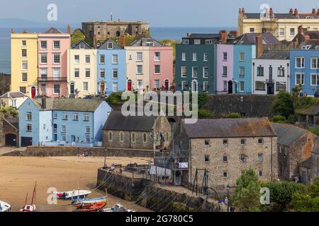 Tenby Hafen, Pembrokeshire, Wales Stockfoto