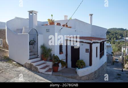 Gasse in Sant Augusti des Vedra, Ibiza Stockfoto