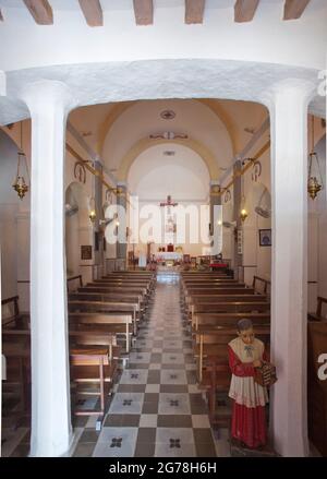 Dorfkirche, Sant Carles de Peralta, Ibiza Stockfoto