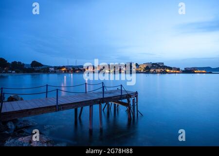 Es Canar Hafen, Ibiza Stockfoto