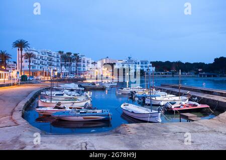 Es Canar Hafen, Ibiza Stockfoto