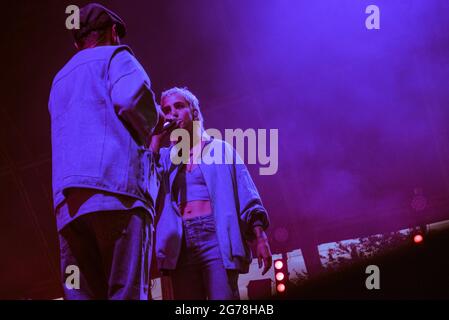 Coma Cose in Concerto al Carroponte Milano 07-07-21 ph Oriana Spadaro Stockfoto