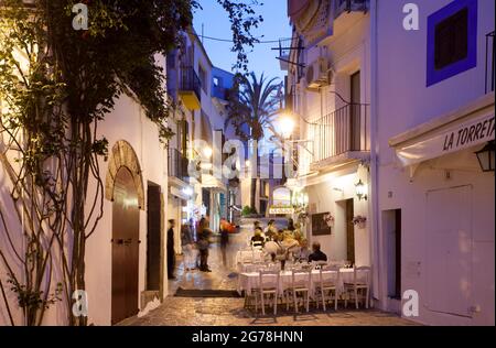 Placa de Dalt Vila, Eivissa, Ibiza-Stadt, Ibiza Stockfoto