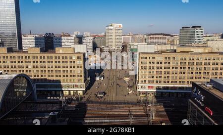 Schöne Stadt Berlin von oben - Luftaufnahme - Stadtfotografie Stockfoto