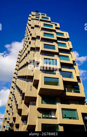 Die Northern Towers (Norra Tornen) sind zwei Wolkenkratzer in den Stadtteilen Helix und Innovation bei Torsplan im nordwestlichen Teil von Vasastaden in Stockfoto