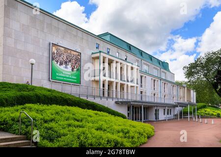 Saalbau Essener Konzerthaus außen, Heimat der Essener Philharmoniker, Essen, Deutschland Stockfoto