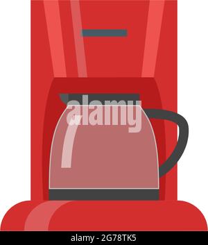 Vektor-Symbol-Abbildung der Kaffeemaschine auf Weiß Stock Vektor