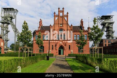 Bau- und Windtürme, Zeche Zollern ehemalige Zeche- und Steinkohlebergwerk, Industriedenkmal, Dortmund, Deutschland Stockfoto