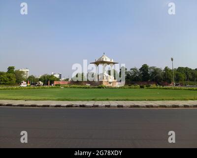 Statuenkreis befindet sich in Jaipur, Rajasthan, Indien Stockfoto