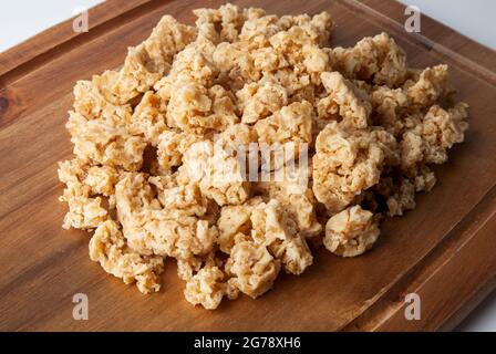 Traditionelle handgemachte, sonnengetrocknete türkische Tarhana-Suppe. Stockfoto