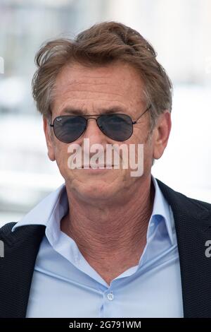 Sean Penn nimmt am 11. Juli 2021 an der Fotoschau „Flag Day“ während des 74. Jährlichen Filmfestivals in Cannes Teil. Franck Bonham/imageSPACE /Sipa USA Stockfoto