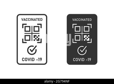 Symbol für Impfpass. Vektorgrafik auf weißem Hintergrund. Stock Vektor