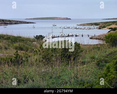 Faro de Sa Cavalleria, Menorca, Balearen Stockfoto