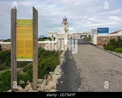 Faro de Sa Cavalleria, Menorca, Balearen Stockfoto