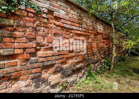 Alte Mauer. Stockfoto