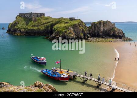 St. Catherine's Island, Tenby, Pembrokeshire, Wales Stockfoto