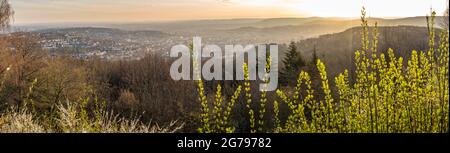 Europa, Deutschland, Baden-Württemberg, Stuttgart, Birkenkopf, Panorama vom Birkenkopf in Stuttgart Stockfoto