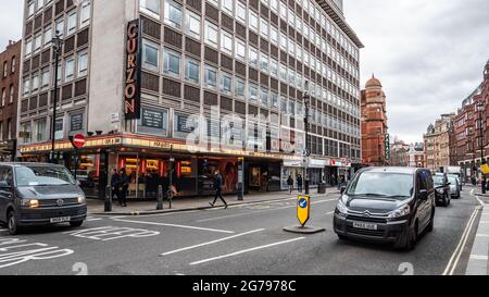 The Curzon Cinema, Shaftsbury Avenue, London. Das Art House Kino auf der Shaftsbury Avenue im Herzen des Londoner Theaterviertels West End. Stockfoto