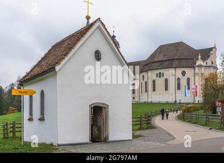 Deutschland, Bayern, Steingaden, Unesco-Weltkulturerbe Wieskirche Stockfoto