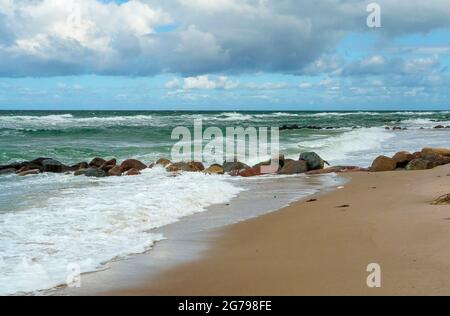 Dänemark, Insel Seeland, Gribskov-Tisvilde, Tisvildeleje, das Küstengebiet im Norden von Tisvilde, Sandstrand der größten Ostseeinsel, die Insel Sjaelland = Insel Seeland. Stockfoto