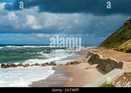 Dänemark, Insel Seeland, Gribskov-Tisvilde, Tisvildeleje, das Küstengebiet im Norden von Tisvilde, Sandstrand der größten Ostseeinsel, die Insel Sjaelland = Insel Seeland. Stockfoto