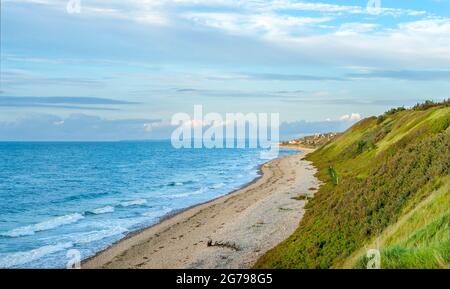 Dänemark, Insel Seeland, Gribskov-Rageleje, Naturschutzgebiet Heatherhill-Bakker, Strand bei Rageleje im Norden der größten Ostseeinsel, der Insel Sjaelland = Insel Seeland. Stockfoto