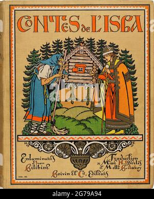 Cover von „Contes de l'Isba“. Museum: PRIVATE SAMMLUNG. AUTOR: IVAN YAKOVLEVICH BILIBIN. Stockfoto