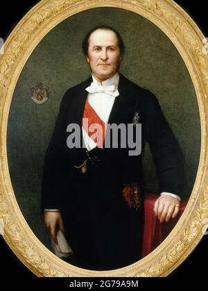 Porträt von Georges-Eugène Baron Haussmann (1809-1891). Museum: Musée Carnavalet, Paris. Autor: Henri Lehmann. Stockfoto